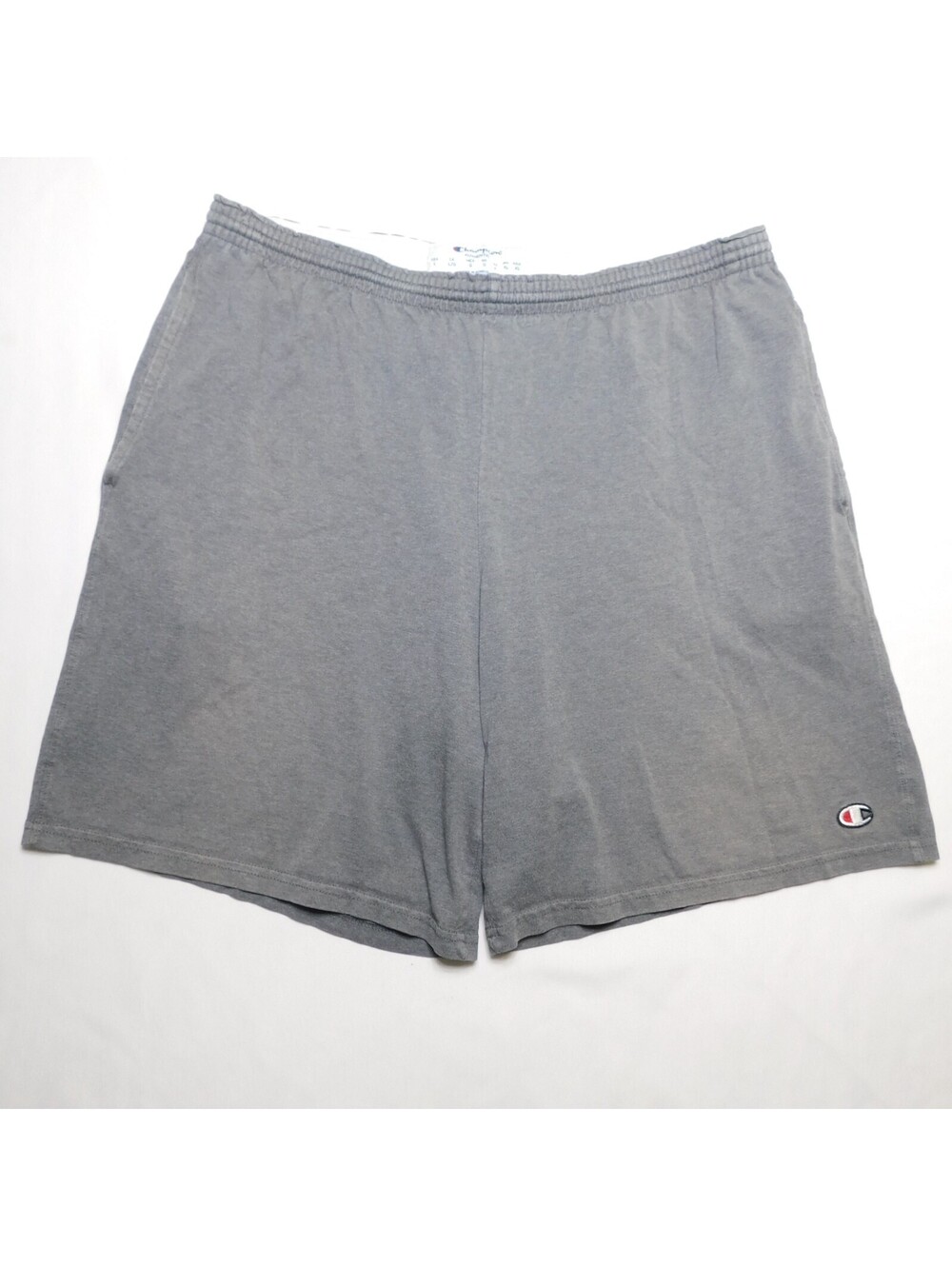 Champion Gray Jersey Cotton Athletic Shorts Women’s Size Large L Gym Lounge Pock